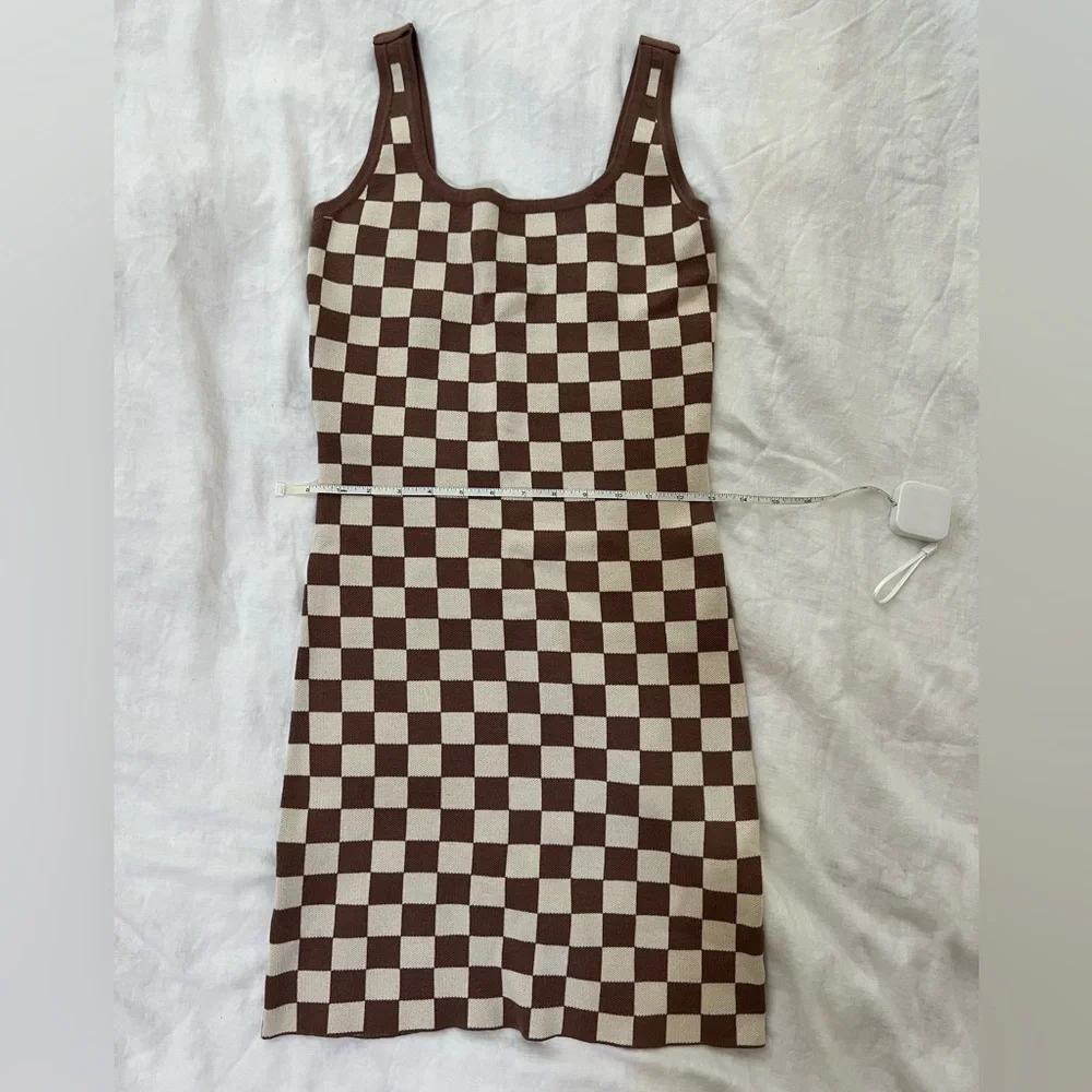 (NWOT) mini checkered dress - Picture 3 of 8